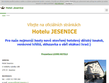 Tablet Screenshot of hotel-jesenice.cz